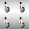 Service Caster 4 Inch 316SS Thermoplastic Rubber Swivel 1-7/8 Inch Stem Caster Set Lock Brake SCC-SS316TTLEX20S414-TPRB-178-4 - alternate 1